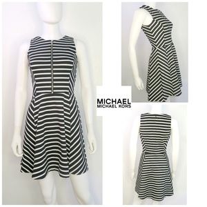 Michael Kors Stripe Skater Dress